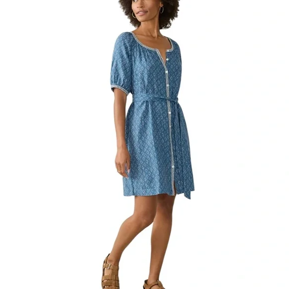 Faherty | Dresses | Nwot Faherty Carmel Key Largo Blue Dress Sz Small |  Poshmark